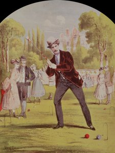 Croquet için notalar kapağı: Lawreen ve Davis tarafından Tempo Schottische, 1870 renkli taş by Alfred Concanen