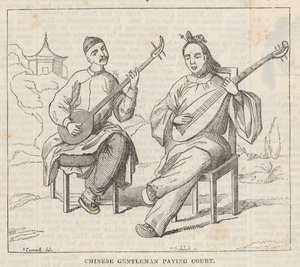 Çinli beyler sahada oynuyor by Alfred Crowquill