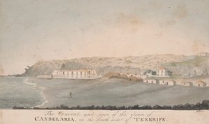 Tenerife'nin güney tarafında, Candelaria Kasabasının Manastırı ve Kısmı by Alfred Diston