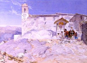Sta Rocco, Olevano (kağıt üzerine sulu boya)