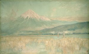 Kutsal Dağda Şafak, Bulutlarda Yarı Gizli Fuji güneşi, 1889
