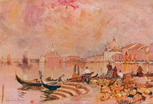 Akşam Glow, Venedik, c1895 by Alfred East