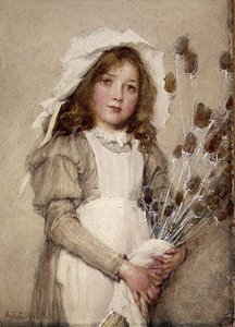 Bir Demet Teasel (wc) by Alfred Edward Emslie