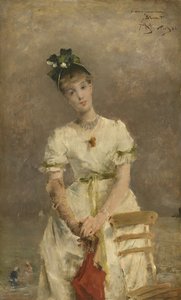 Deniz Kenarındaki Genç Kadın, 1886 by Alfred Emile Stevens