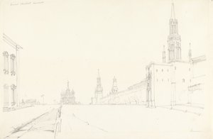 Moskova, 1827 (kağıt üzerinde grafit)