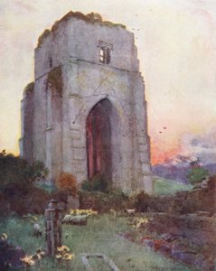 Göller Bölgesi: Shap Manastırı (renkli lito) by Alfred Heaton Cooper