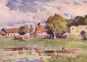 Abbey Çiftliği, Thetford, Norfolk by Alfred Heaton Cooper