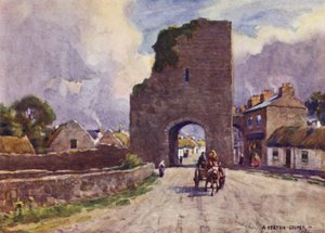 Antik Surlarla çevrili Athenry Şehri, Galway Kontluğu by Alfred Heaton Cooper