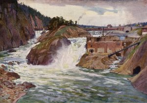 The Trollhattan Falls  by Alfred Heaton Cooper