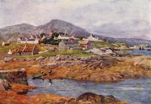 Roundstone Köyü, Galway İlçesi by Alfred Heaton Cooper