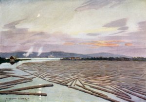 Timber on the River Angerman, Harnosand 