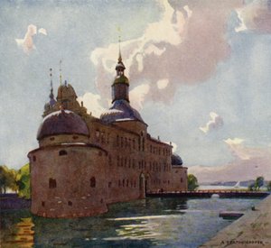 Vadstena Castle, Lake Vattern  by Alfred Heaton Cooper
