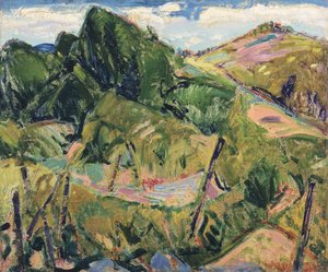 Manzara, c.1916 (327404 versiyonu) (gesso tahtasında yağ)