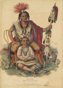 Keokuk, Keseler ve Tilkiler Şefi by Alfred Hoffy, after Charles Bird King