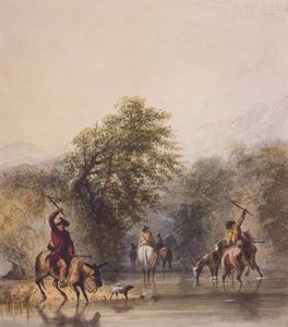 Kızılderililerden Kaçış Yolu, 1837 dolayları (kağıt üzerine suluboya) by Alfred Jacob Miller