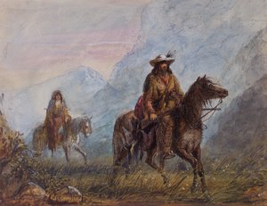 Kaptan Joseph Rutherford Walker, 1837 dolayları (kağıt üzerine suluboya) by Alfred Jacob Miller