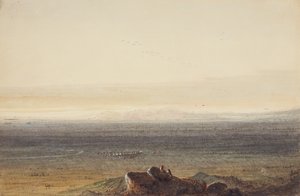 Prairie, c.1837 (kağıt üzerine kurşun kalem, sulu boya ve guaj boya) by Alfred Jacob Miller