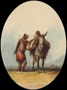 Root Diggers, c.1837 (kağıt üzerine sulu boya ve guaj boya) by Alfred Jacob Miller