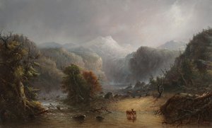 Bulutların Dinlenmeyi Sevdiği Yer, 1850 dolayları (panelde yağlı boya) by Alfred Jacob Miller