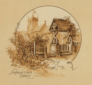 Sandringham Kilisesi, Norfolk (kromolitho) by Alfred Johnson