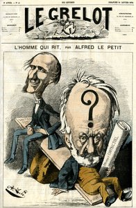 Victor Hugo ve Gülen Adam. karikatür