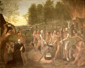 Üç Cizvit rahibinin şehitliği, 1649 by Alfred Pommier