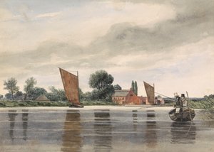 Coldham Hall, H. Priest ve C. Turner Angling ile, 1835