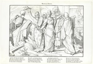 Ayrıca bir ölüm dansı, plaka I by Alfred Rethel