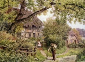 A By-lane at Houghton, Sussex  by Alfred Robert Quinton
