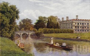 Cambridge: Clare College (renkli taş) by Alfred Robert Quinton