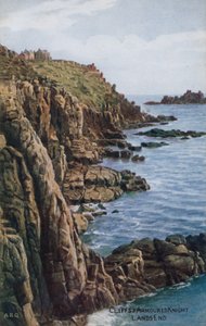 Cliffs and Armored Knight, Lands End by Alfred Robert Quinton