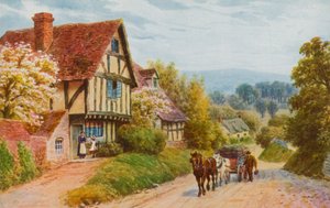 Evesham yakınlarındaki Cropthorne Tepesi by Alfred Robert Quinton
