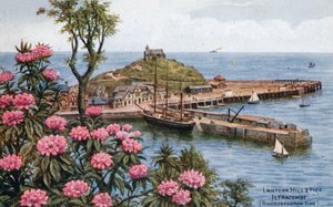 Lantern Tepesi ve İskelesi, Ilfracombe, (Rhododendron Zamanı) by Alfred Robert Quinton