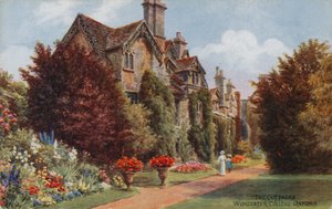 The Cottages, Worcester College, Oxford (renkli taş) by Alfred Robert Quinton
