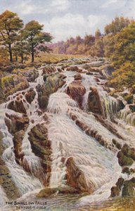 Kırlangıç Şelalesi, Bettws-Y-Coed (renkli taş baskı) by Alfred Robert Quinton