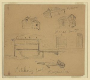 Otostop direği, Virginia by Alfred Rudolph Waud