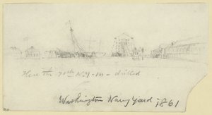 Washington Donanma Bahçesi by Alfred Rudolph Waud