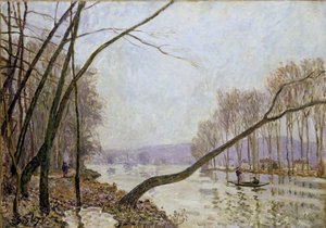 Sonbaharda Seine Nehri Bankası by Alfred Sisley