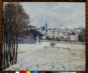 La neige a Marly Tablosu, Alfred Sisley (1839-1899) 1875 Güneş. 0,46x0,56 m Paris, Orsay Müzesi by Alfred Sisley