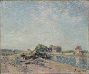 Saint-Mammes, Loing Kanalı by Alfred Sisley