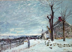 Veneux-Nadon'da Kar by Alfred Sisley