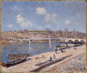 Saint-Mammès Plajı by Alfred Sisley