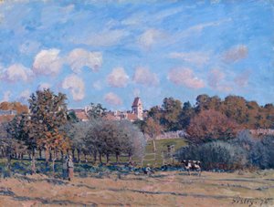 Noisy-le-Roi'deki Çan Kulesi, Sonbahar by Alfred Sisley
