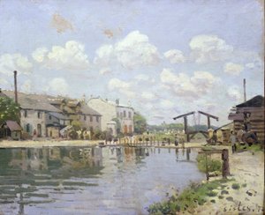 Kanal Saint-Martin, Paris by Alfred Sisley