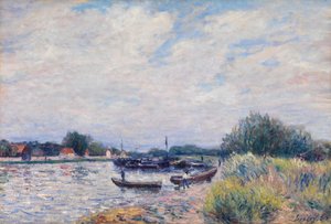 The Loing at Saint-Mammes, c.1859-99 (tuval üzerine yağlı boya) by Alfred Sisley