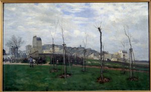 Alfred Sisley (1839-1899) 1869 Sun tarafından Batignolles Tablosunda çiçek kentinden alınan Montmartre görünümü. 0,7x1,17 m Grenoble, Güzel Sanatlar Müzesi by Alfred Sisley