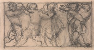 Cherubs Grubu (bir friz için tasarım?) by Alfred Emile Stevens