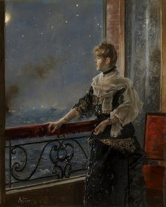 Ay Işığı (Ay Açıkça). 1885 hakkında by Alfred Emile Stevens