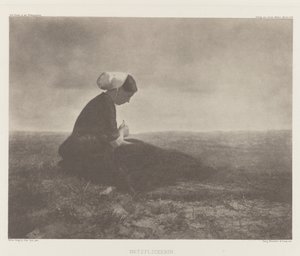 Netzflickerin (Ağları Onarmak), Katwijk 1894 by Alfred Stieglitz