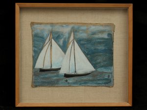 İki Yelkenli Tekne, c.1930 by Alfred Wallis